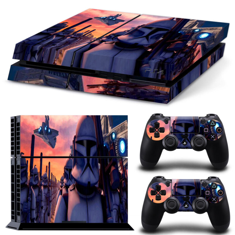 Star Wars: The Clone Wars Skin Sticker For PS4 And Controllers Design 1