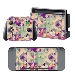 Colorful Triangle Pattern Decal Cover For Nintendo Switch & Nintendo Switch OLED