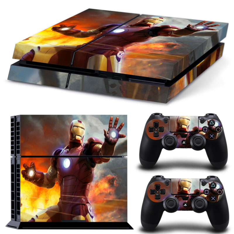 Iron Man Skin Sticker For PS4 And Controllers Design 2