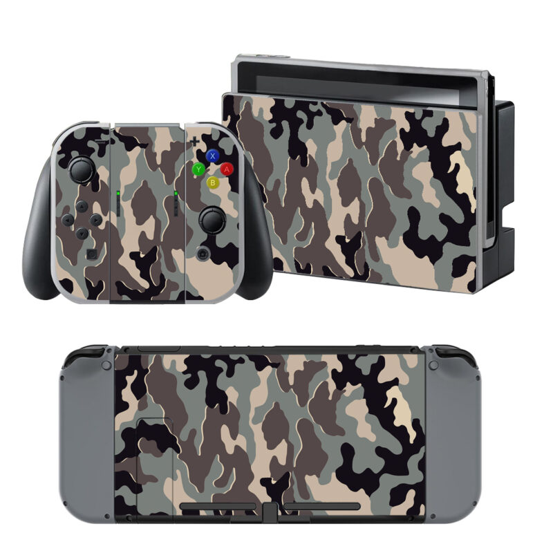 Camouflage Decal Cover For Nintendo Switch & Nintendo Switch OLED Design 3