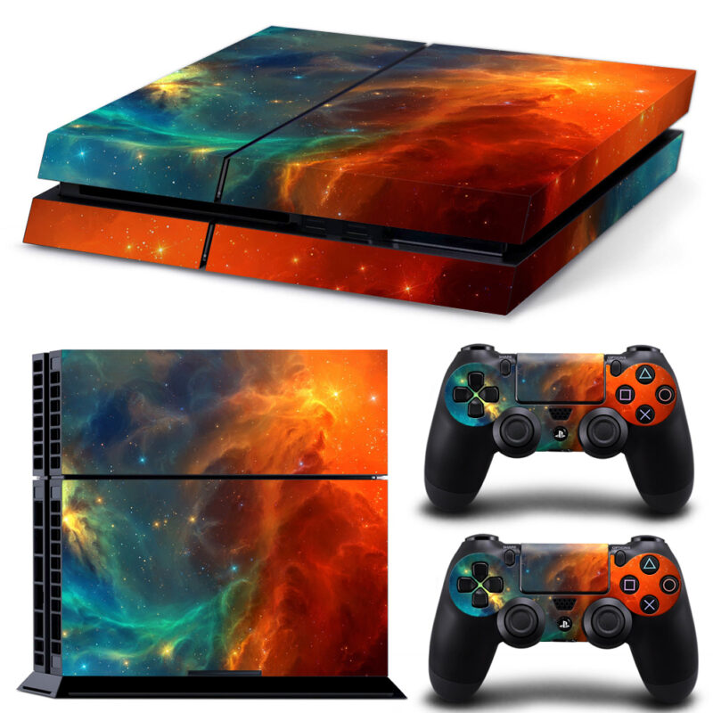 Colorful Space PS4 Skin Sticker