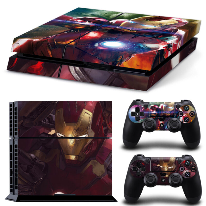 Iron Man Skin Sticker For PS4 And Controllers Design 1