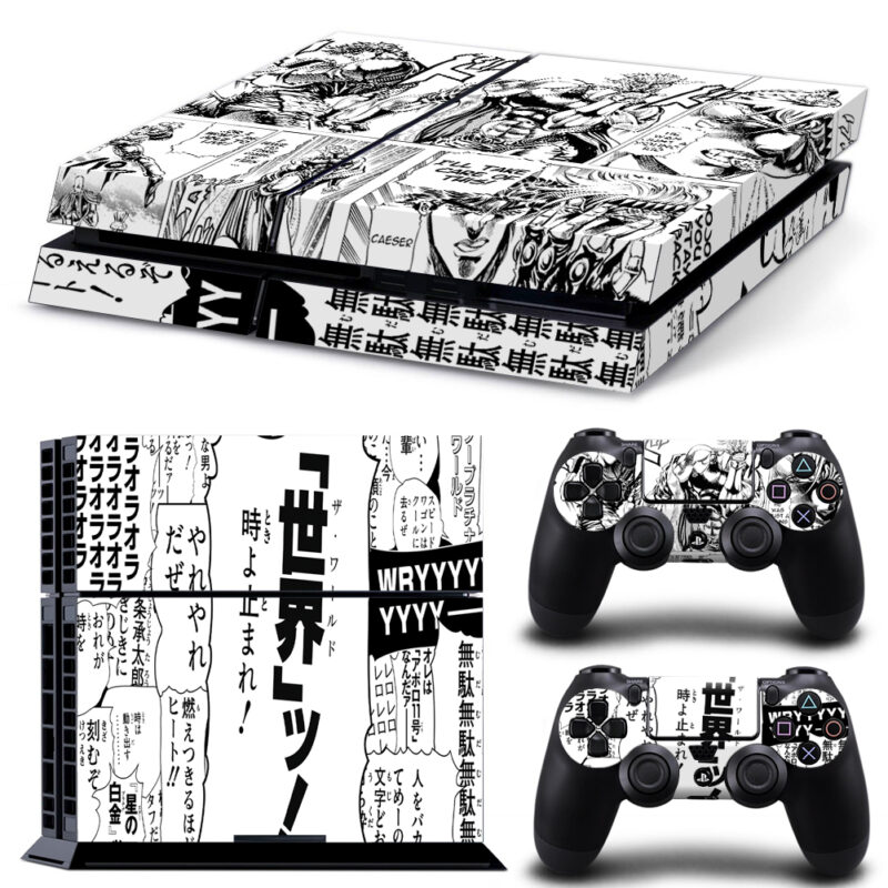 Black And White JoJo's Bizarre Adventure Comics PS4 Skin Sticker