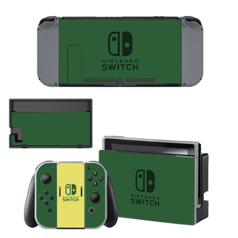 Green With Yellow Skin Sticker For Nintendo Switch & Nintendo Switch OLED