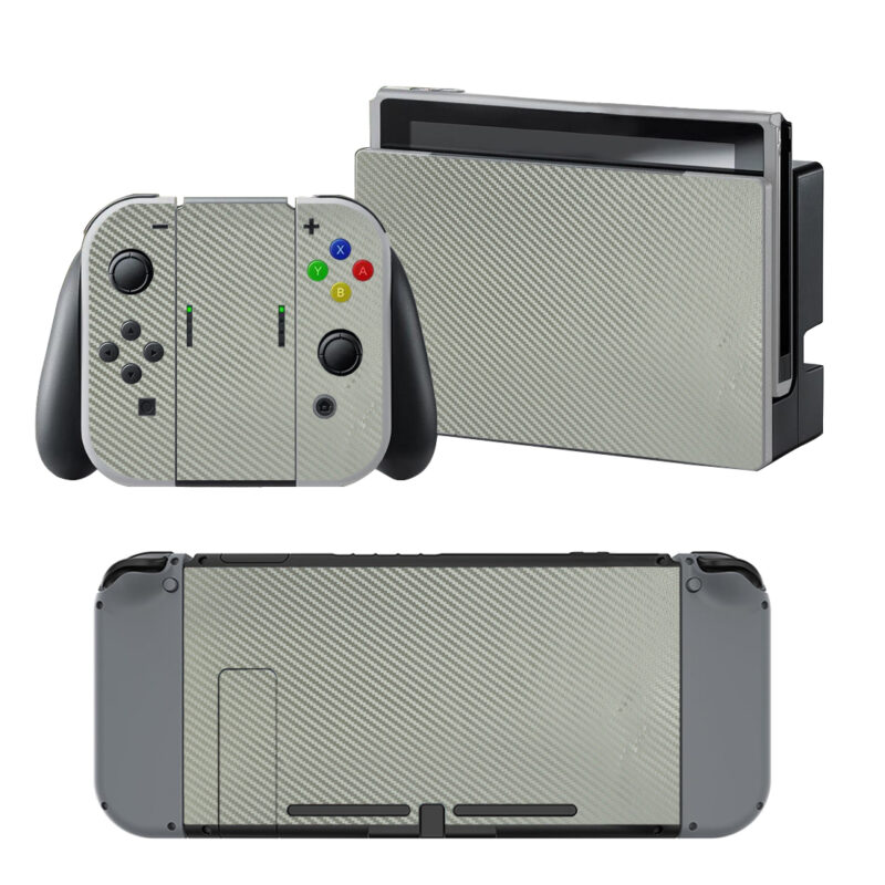 Dark Gray Carbon Decal Cover For Nintendo Switch & Nintendo Switch OLED