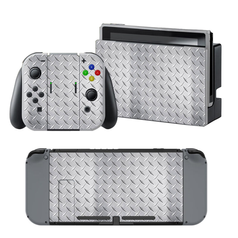 Diamond Steel Metal Texture Decal Cover For Nintendo Switch & Nintendo Switch OLED