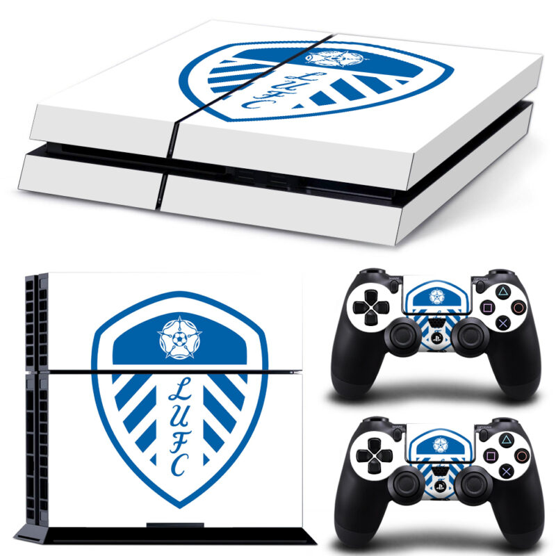 Leeds United FC Skin Sticker For PS4 And Controllers Design 1