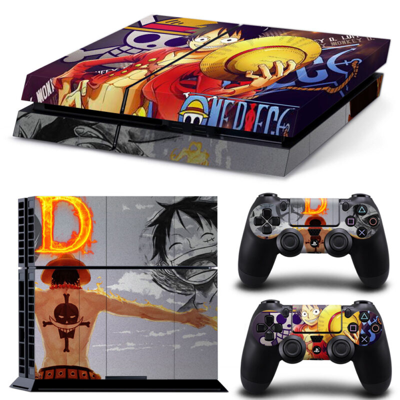 One Piece Skin Sticker For PS4 And Controllers Desgin 1