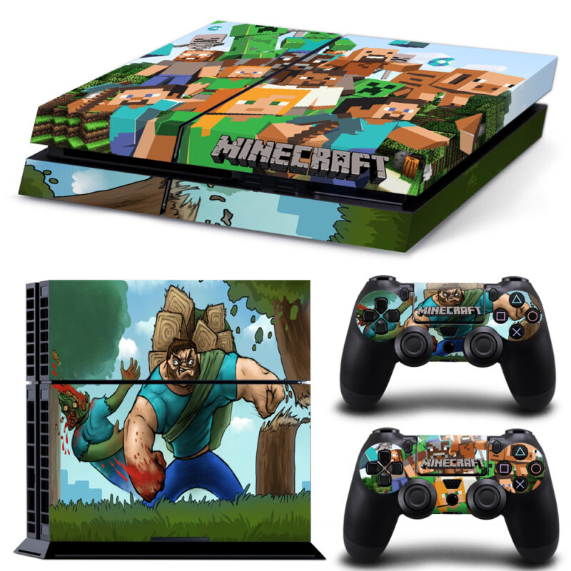 Minecraft Zombie Steve PS4 Skin Sticker