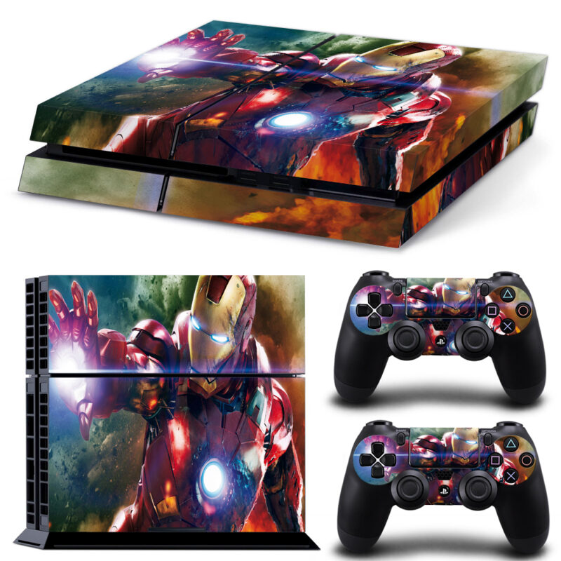 Iron Man Skin Sticker For PS4 And Controllers