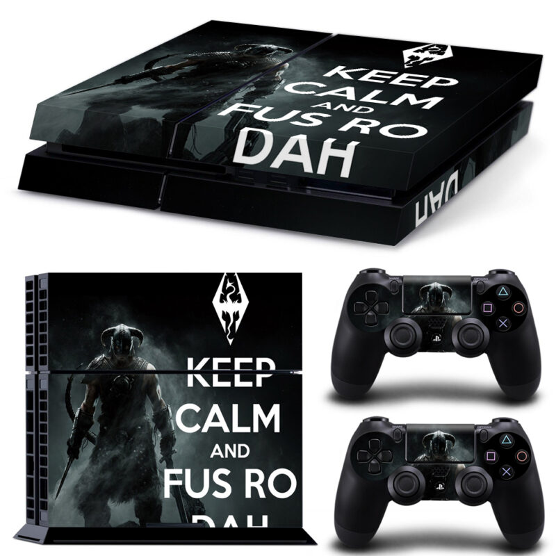 Keep Calm And Fus Ro Dah PS4 Skin Sticker