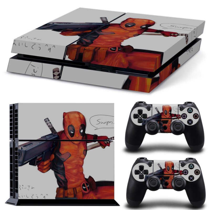 Deadpool Comic PS4 Skin Sticker Design 1