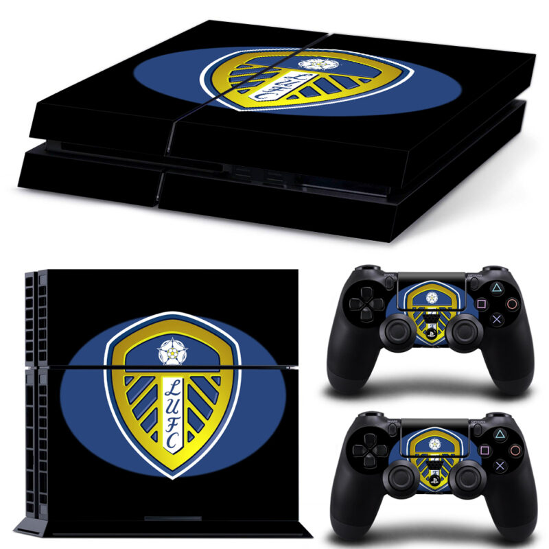 Leeds United FC Skin Sticker For PS4 And Controllers Design 2