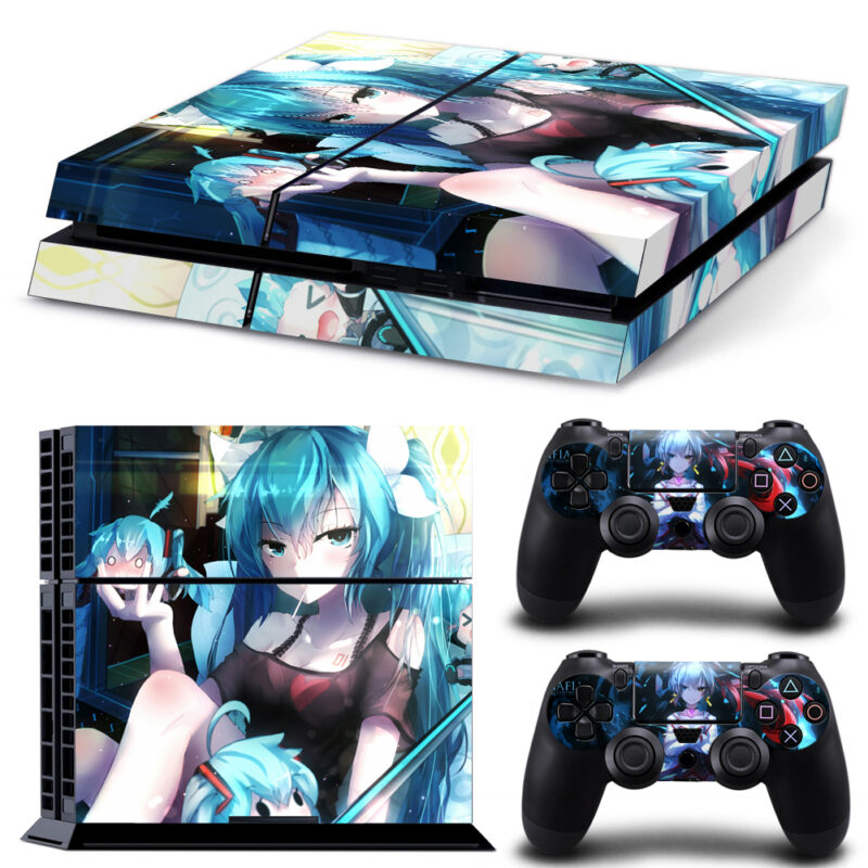 Miku Hatsune Skin Sticker For PS4 And Controllers