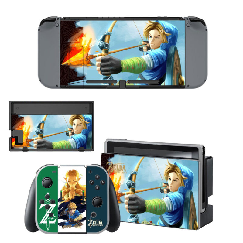 The Legend Of Zelda Breath Of The Wild Decal Cover For Nintendo Switch & Nintendo Switch OLED Design 8