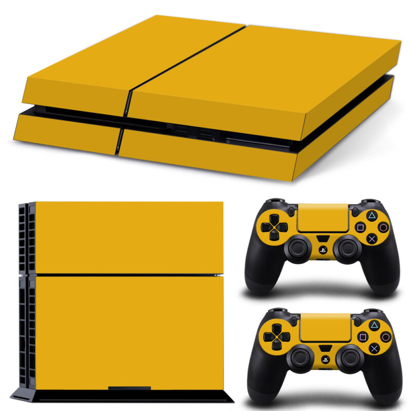 Yellow Color PS4 Skin Sticker