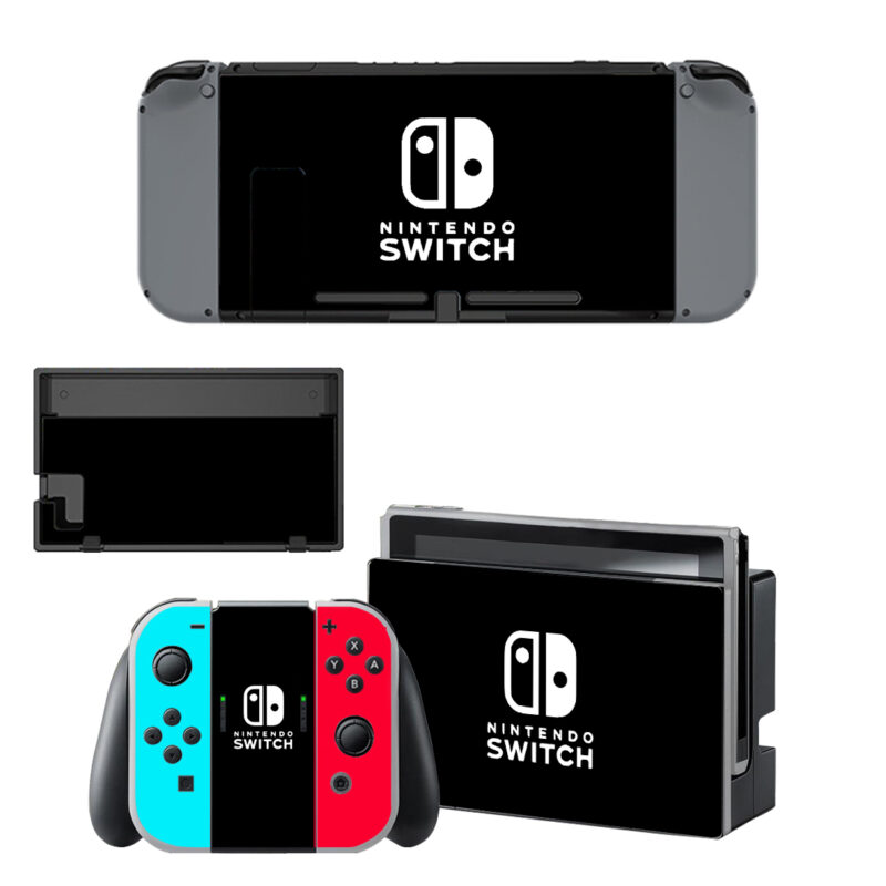 Neon Blue And Red Nintendo Switch Skin Sticker For Nintendo Switch & Nintendo Switch OLED