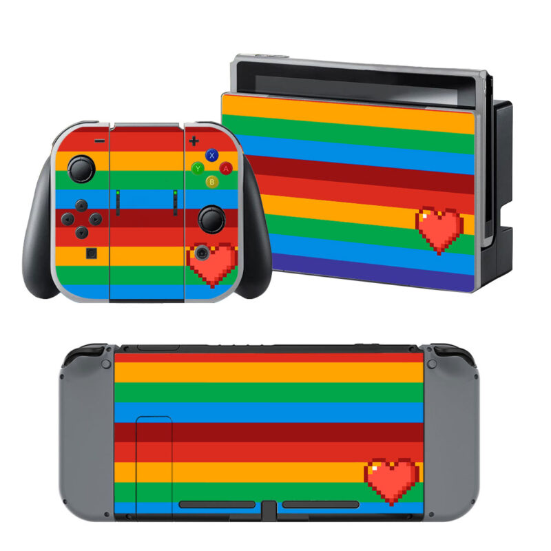 Rainbow Flag Decal Cover For Nintendo Switch & Nintendo Switch OLED