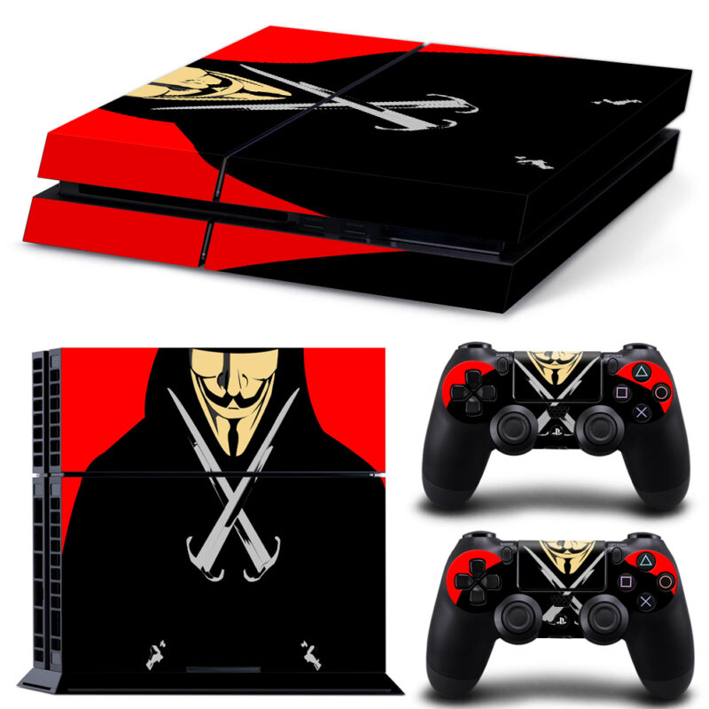 V For Vendetta Guy Fawkes PS4 Skin Sticker