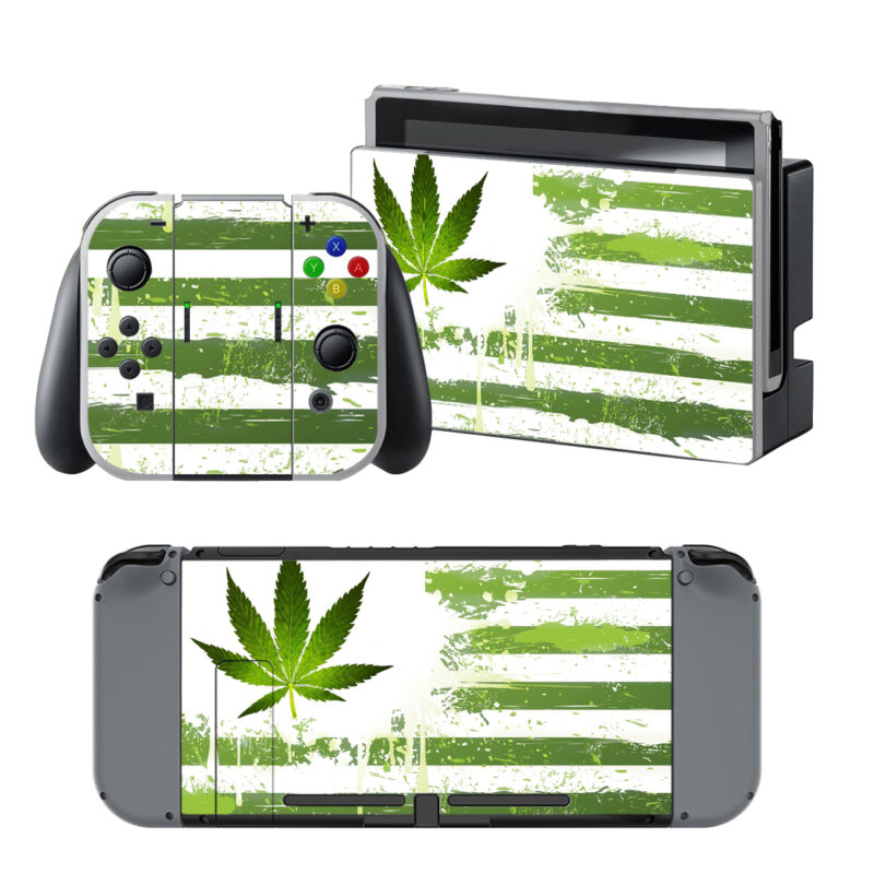 Cannabis Leaf Skin Sticker For Nintendo Switch & Nintendo Switch OLED