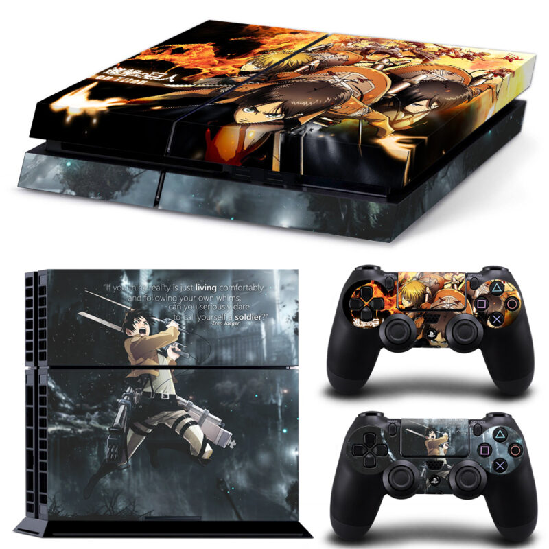 Attack On Titan PS4 Skin Sticker Design 3