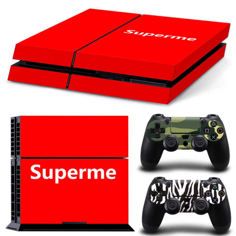 Red Supreme PS4 Skin Sticker