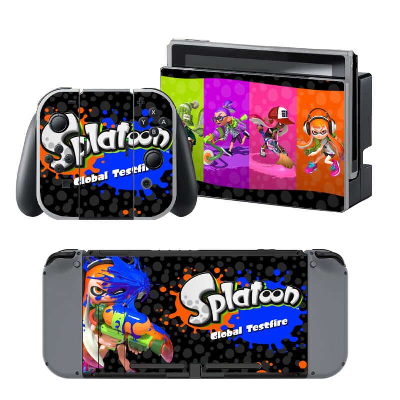 Splatoon Global Testfire Skin Sticker For Nintendo Switch & Nintendo Switch OLED Design 1