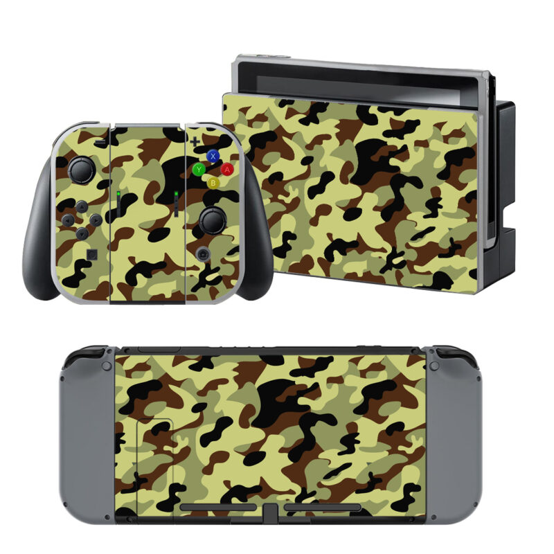 Military Camouflage Decal Cover For Nintendo Switch & Nintendo Switch OLED Design 4