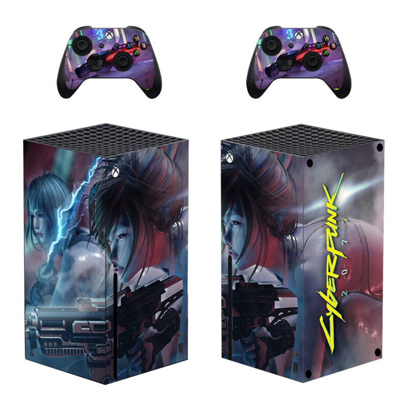 Cyberpunk 2077 Game Skin Sticker For Xbox Series X And Controllers Design 12