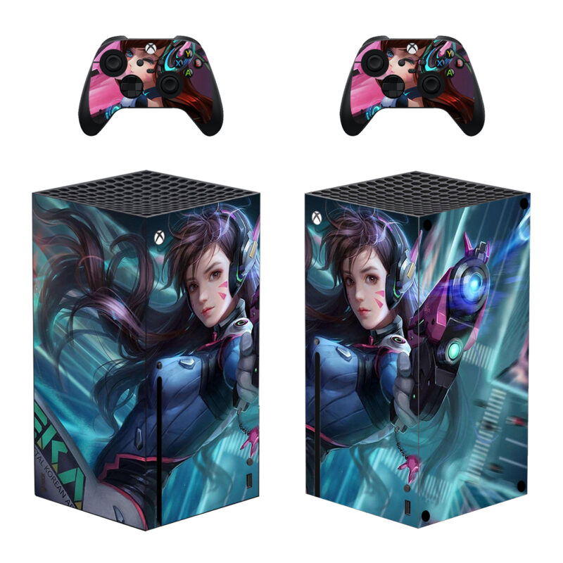 Overwatch Anime D.Va Skin Sticker For Xbox Series X And Controllers Design 3