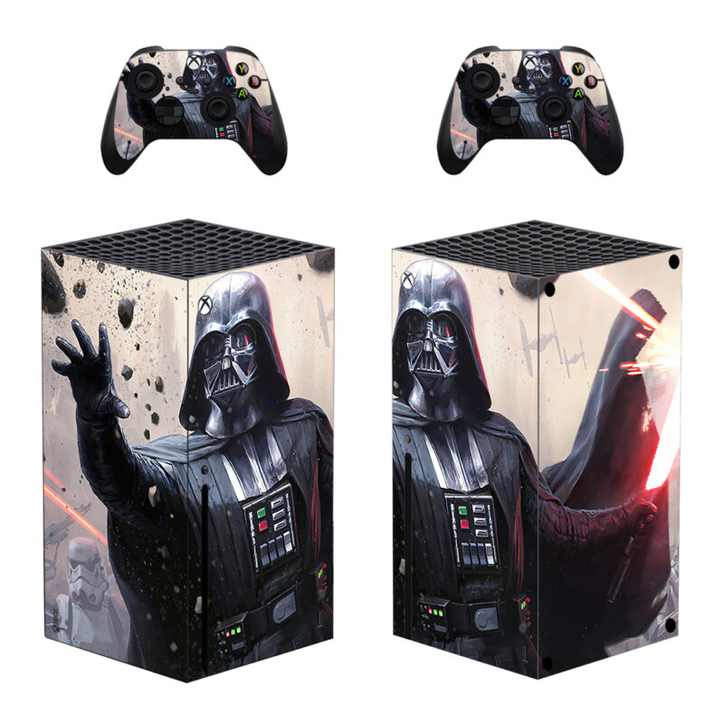 Darth Vader Skin Sticker For Xbox Series X And Controllers Design 1