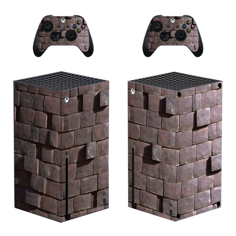 Brick Stone Surface Wall Skin Sticker For Xbox Series X And Controllers