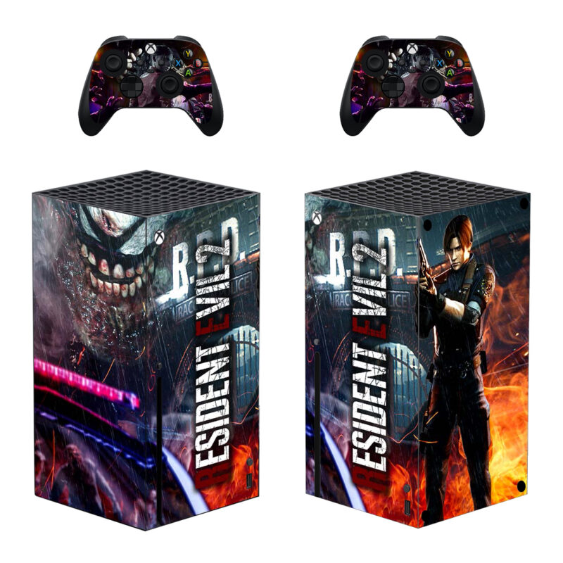 Resident Evil 2 Game Skin Sticker For Xbox Series X And Controllers Design 3