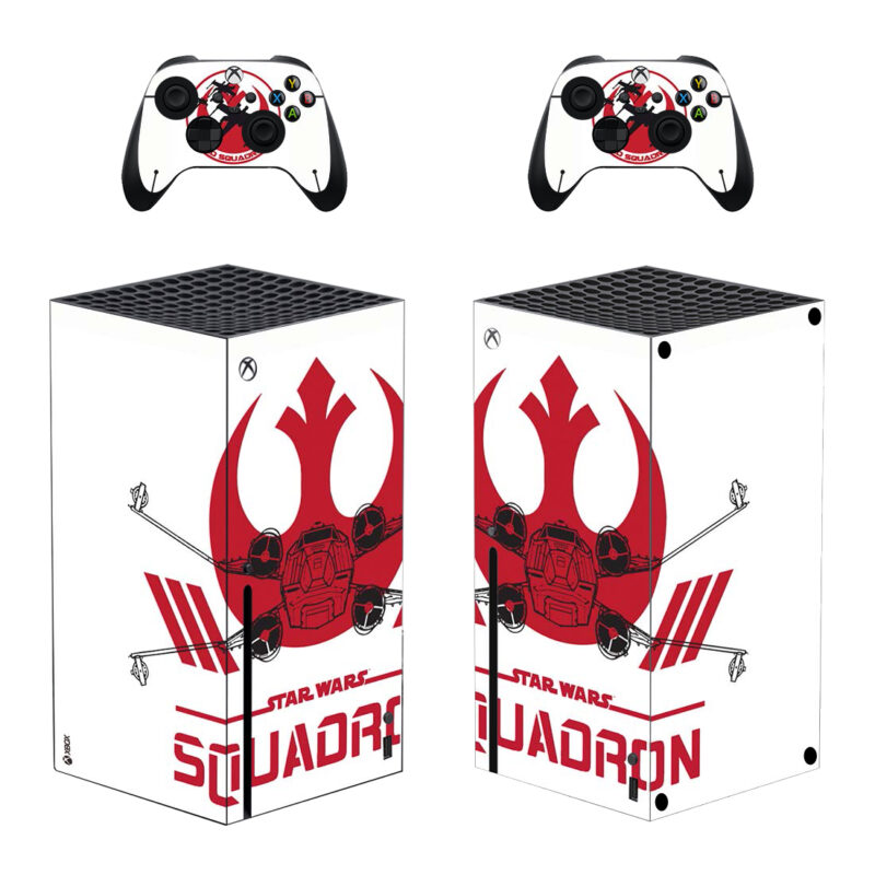 Red Squadron Skin Sticker For Xbox Series X And Controllers