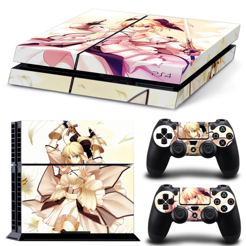 Artoria Pendragon Lily Skin Sticker For PS4 And Controllers