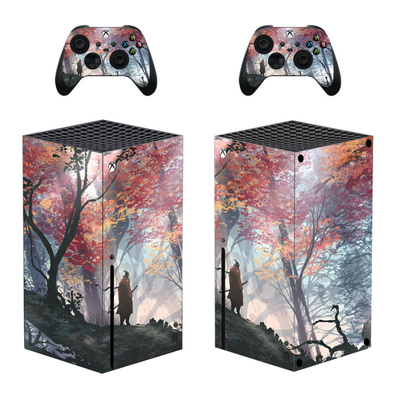 Lone Samurai Sekiro Art Skin Sticker For Xbox Series X And Controllers