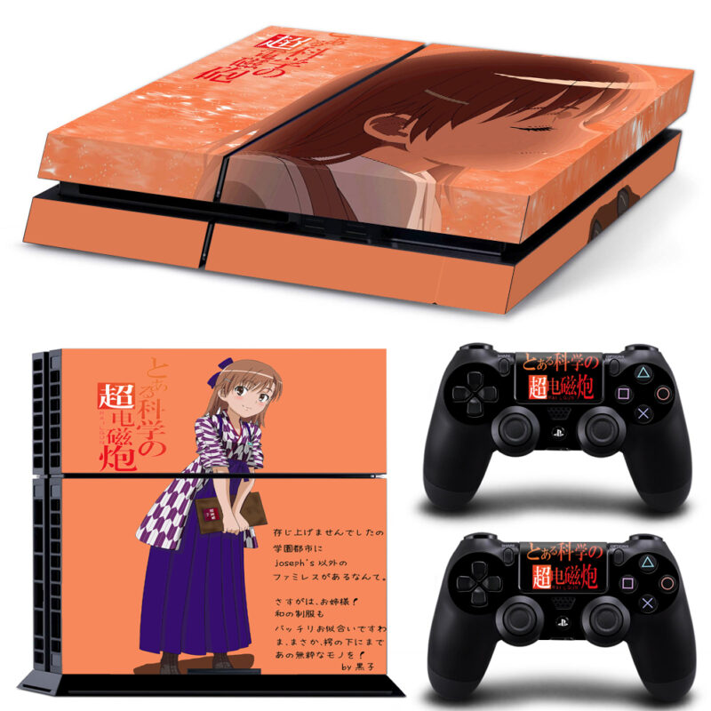 Anime Mikoto Misaka Skin Sticker For PS4 And Controllers Design 2