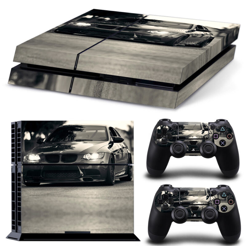 Black Color BMW Car Skin Sticker For PS4 And Controllers