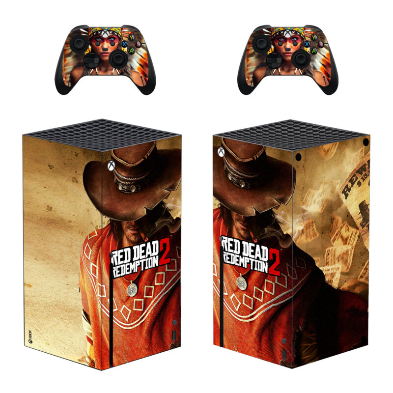 Red Dead Redemption 2 Game Skin Sticker For Xbox Series X And Controllers