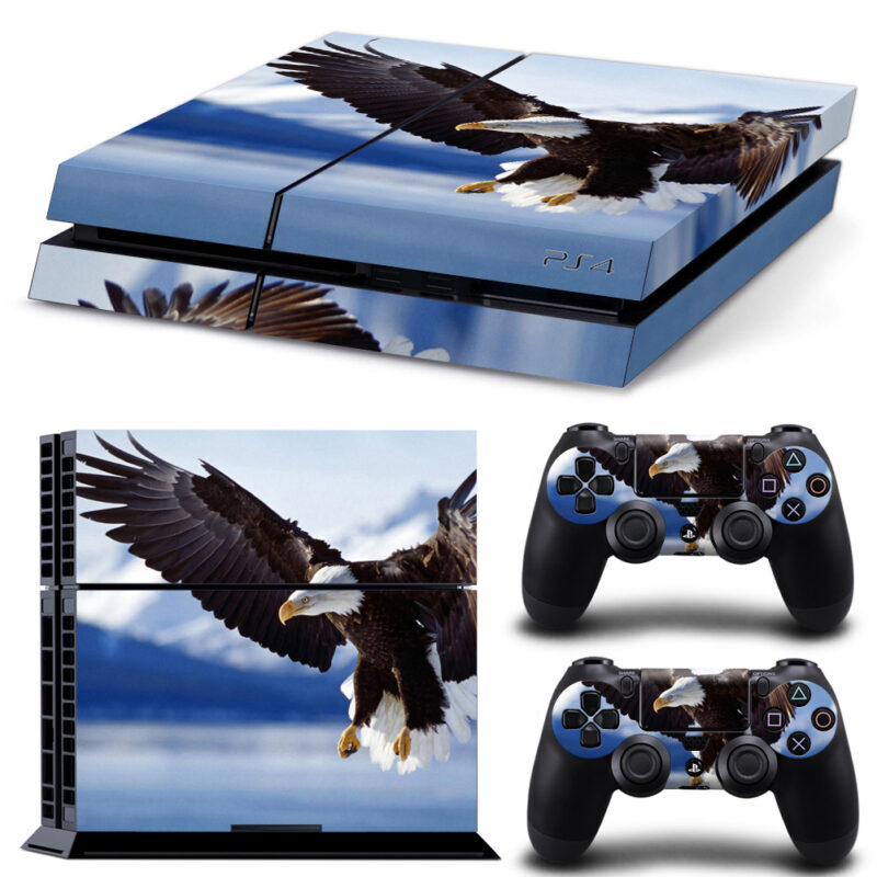 Bald Eagle In Flight Hunting PS4 Skin Sticker