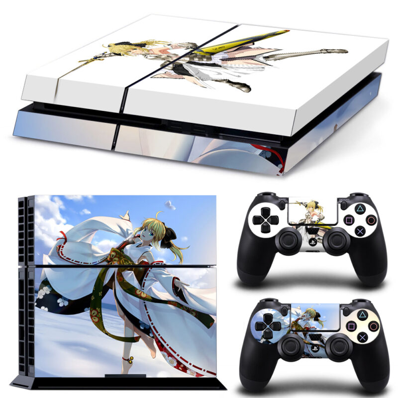 Artoria Pendragon Lily Skin Sticker For PS4 And Controllers Design 4