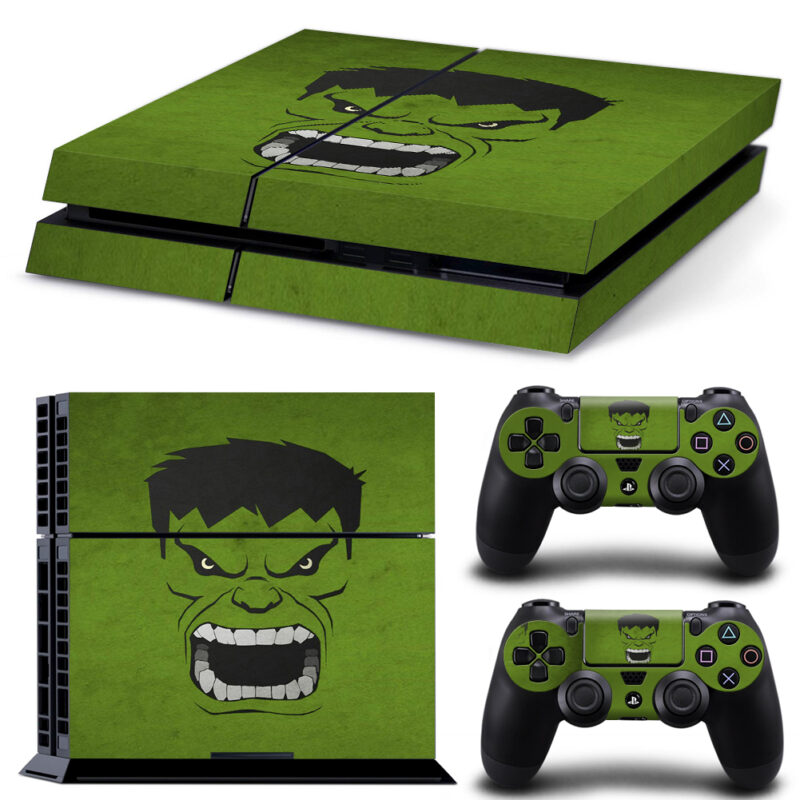 Hulk Skin Sticker For PS4 And Controllers Design 3