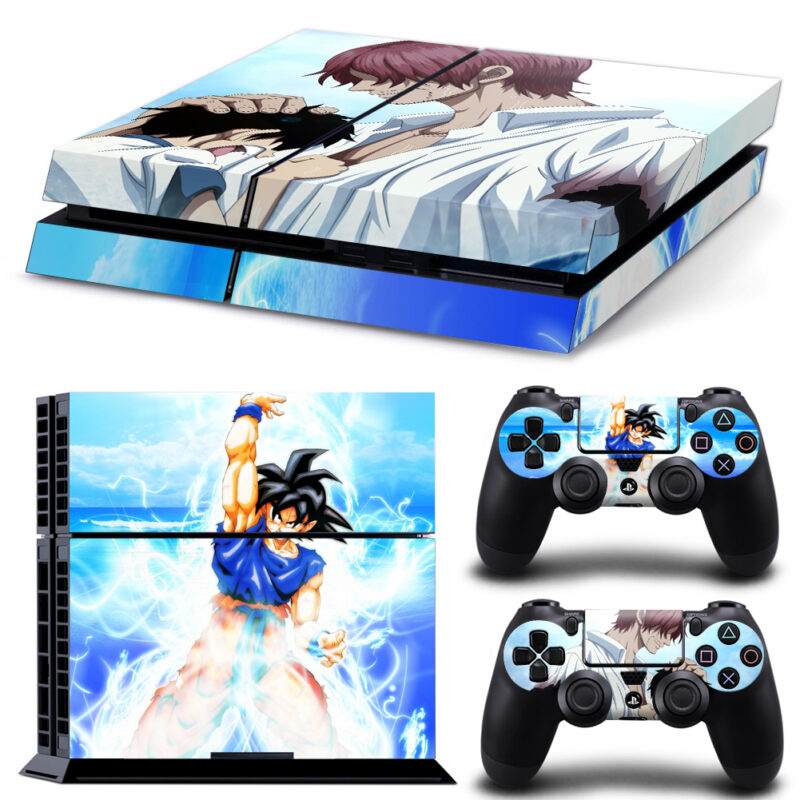 Monkey D. Luffy Shanks And Goku Spirit Bomb Skin Sticker For PS4 And Controllers