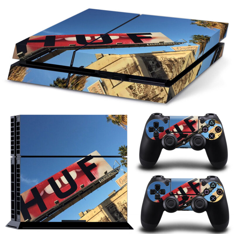 H.U.F Billboard Los Angeles Skin Sticker For PS4 And Controllers