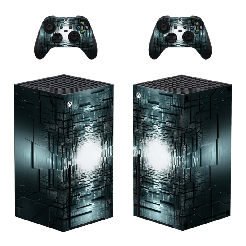 Abstract Dark Light Inner Distance Skin Sticker For Xbox Series X And Controllers