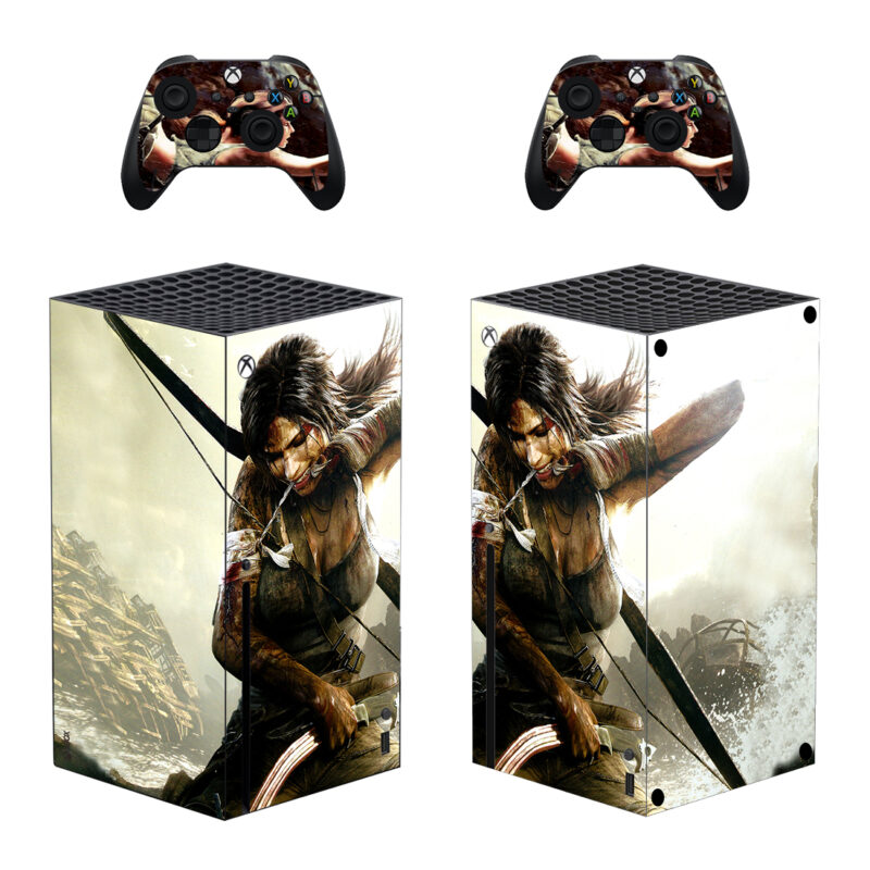 Rise Of The Tomb Raider Lara Croft Skin Sticker For Xbox Series X And Controllers