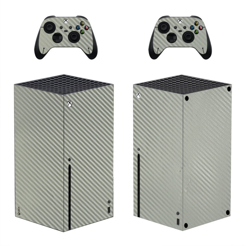 Gray Color Carbon Film Skin Sticker For Xbox Series X And Controllers