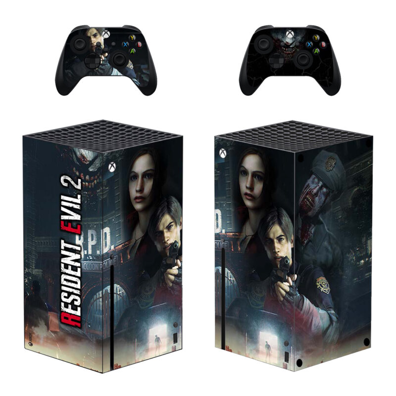 Resident Evil 2 Game Skin Sticker For Xbox Series X And Controllers Design 4