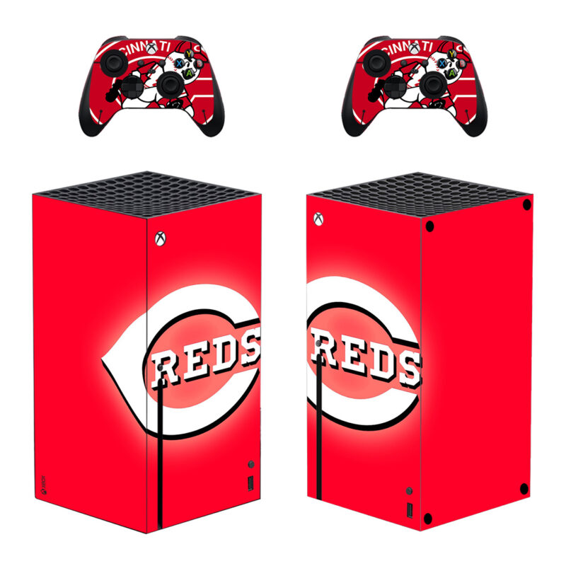 Cincinnati Reds Skin Sticker For Xbox Series X And Controllers