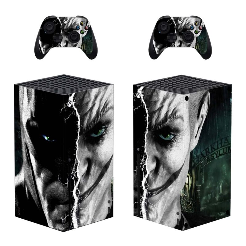 Joker And Batman: Arkham Asylum Half Face Skin Sticker For Xbox Series X And Controllers